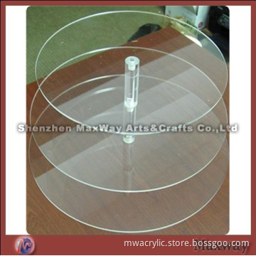 Clear Round Promotional 3-tiered Acrylic Tower Cake Holder Display Stand Rack